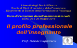 Profilo professionale dell`insegnante Anno di prova