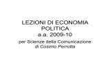 LEZIONI DI ECONOMIA POLITICA - a.a.2009-10
