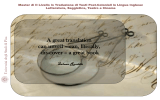 Diapositiva 1 - Master in Traduzione di Testi Postcoloniali in lingua