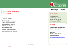 Personale - contatti - orari Nefrologia