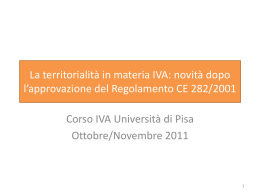 La territorialità in materia IVA: novità dopo l