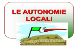 LE AUTONOMIE LOCALI 2016 – PowerPoint