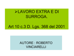 lavoro extra e di surroga - Ordine dei Consulenti del lavoro della