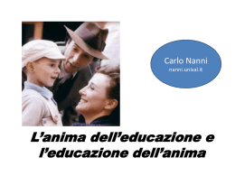 L`anima dell`educazione e l`educazione dell`anima