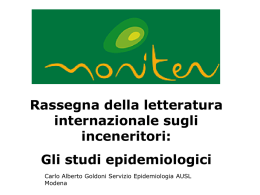 Cenni teorici sull`epidemiologia