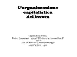 L`organizzazione capitalistica del lavoro