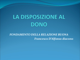 presentazione del diacono Francesco