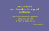 La continuità nei diversi gradi scolastici