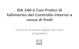 Lezione 9 ISA 240 La Frode - Lezione 09-05-2013