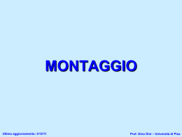 Montaggio - Università di Pisa