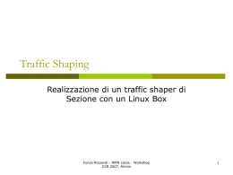 Realizzazione di un traffic shaper di Sezione con un Linux Box