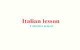 Italian lesson