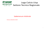 Vademecum arbitrale 2010 - Lega calcio regionale toscana UISP