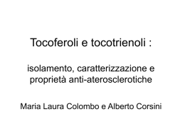 Tocoferoli e tocotrienoli : isolamento, caratterizzazione e proprietà