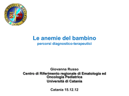 Anemie: orientamento diagnostico