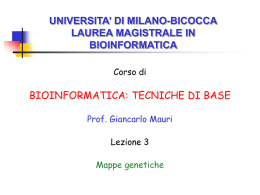 Lezione 3 - Mappe genetiche