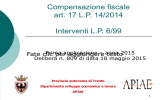 Compensazione fiscale art. 17 lp 14/2014 lp 6/99