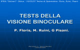 tests della visione binoculare