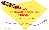 La dimostrazione per assurdo….