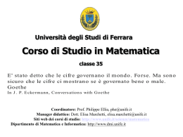 Presentazione di PowerPoint - Dipartimento di Matematica e