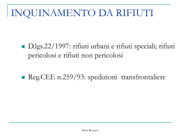 Inquinamento da rifiuti - Facoltà di Giurisprudenza