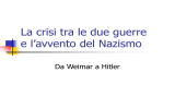 La crisi tra le due guerre e l`avvento del Nazismo