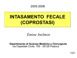 INTASAMENTO FECALE