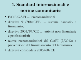 professionisti - Regolazione dell`attività e dei mercati finanziari