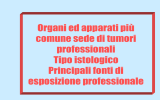 Organi ed apparati più comune sede di tumori professionali, tipo