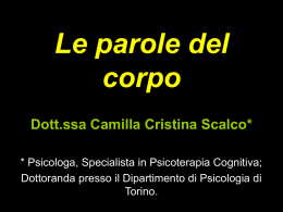 Diapositiva 1 - Dott.ssa Camilla Cristina Scalco