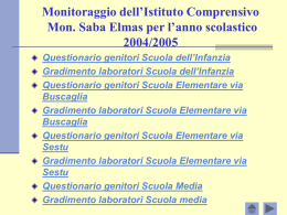 “Mon. Saba” Elmas Scuola Media Questionario genitori monitorati 190