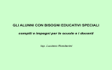 GLI ALUNNI CON BISOGNI EDUCATIVI SPECIALI compiti per i