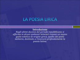 la poesia lirica