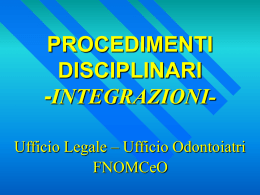 procedimenti disciplinari