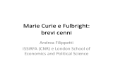 Marie Curie e Fulbright: brevi cenni - IRPPS