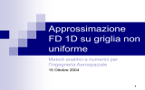 Approssimazione FD 1D su griglia non uniforme