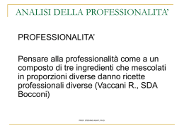 analisi della professionalita