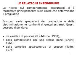 Slides prof. Chiarello (RelazioniIntergruppi)