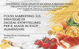 Food marketing 2.0. Strategie di digital storytelling