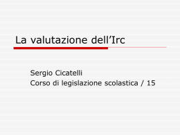 La valutazione dell`Irc