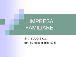 L`IMPRESA FAMILIARE