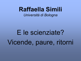 Raffaella Simili Università di Bologna