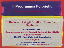 Il Programma Fulbright