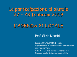 Agenda 21- Silvia Macchi