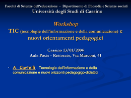 Diapositiva 1 - Laboratorio di Tecnologie della Conoscenza e dell