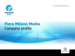 Diapositiva 1 - Fiera Milano Media