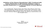 Inhibition of the Histone Demethylase LSD1