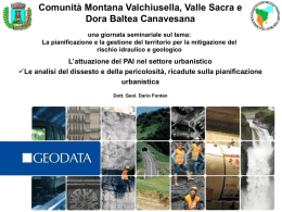 Geol. Dario Fontan - Comunità Montana Valchiusella, Valle Sacra e