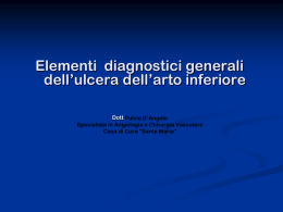 Ulcere arti inferiori : Inquadramento diagnostico