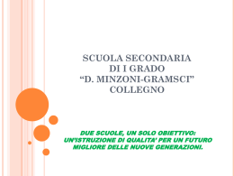 presentazione scuole - scuola don minzoni gramsci